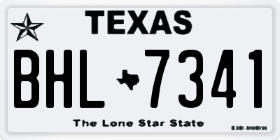 TX license plate BHL7341
