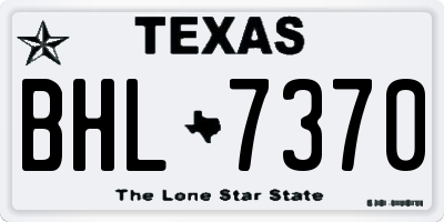 TX license plate BHL7370