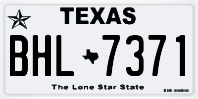 TX license plate BHL7371