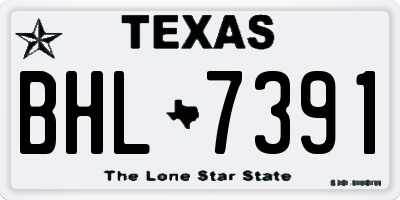 TX license plate BHL7391