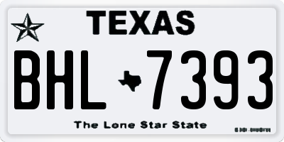 TX license plate BHL7393