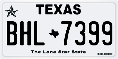 TX license plate BHL7399