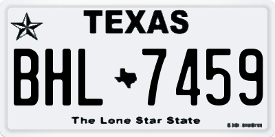 TX license plate BHL7459