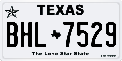 TX license plate BHL7529