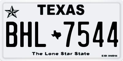 TX license plate BHL7544