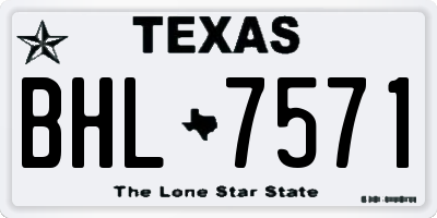 TX license plate BHL7571