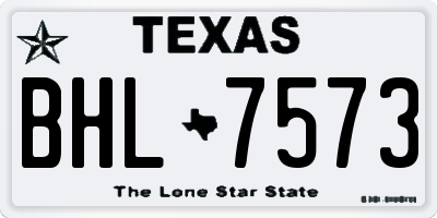 TX license plate BHL7573