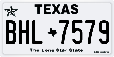 TX license plate BHL7579