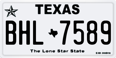 TX license plate BHL7589