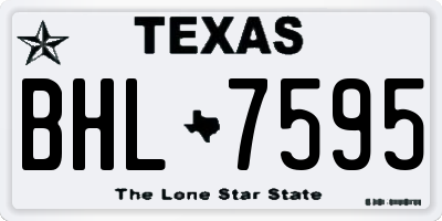 TX license plate BHL7595
