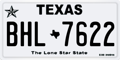 TX license plate BHL7622