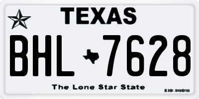 TX license plate BHL7628