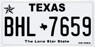 TX license plate BHL7659