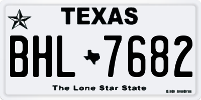 TX license plate BHL7682