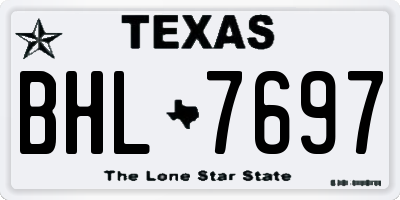 TX license plate BHL7697