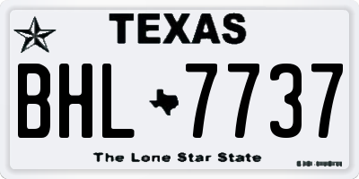 TX license plate BHL7737