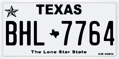 TX license plate BHL7764