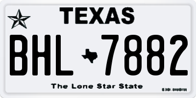 TX license plate BHL7882