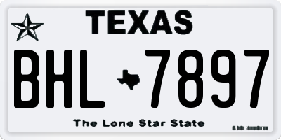 TX license plate BHL7897