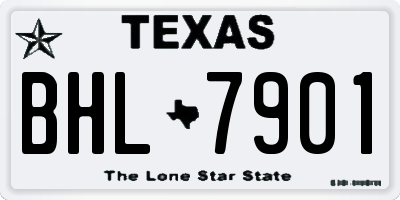 TX license plate BHL7901