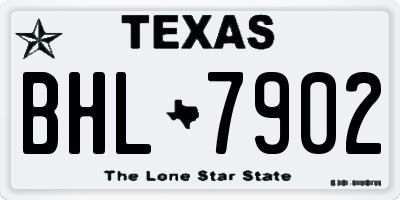 TX license plate BHL7902