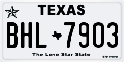 TX license plate BHL7903