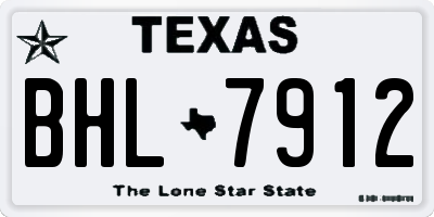 TX license plate BHL7912