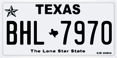 TX license plate BHL7970