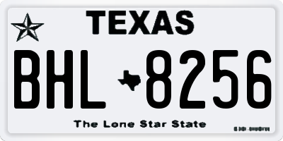 TX license plate BHL8256