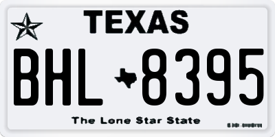 TX license plate BHL8395