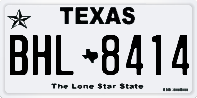 TX license plate BHL8414