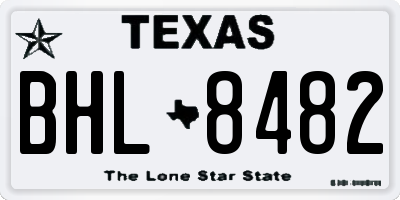 TX license plate BHL8482