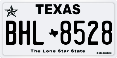 TX license plate BHL8528