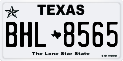 TX license plate BHL8565