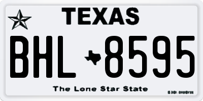 TX license plate BHL8595