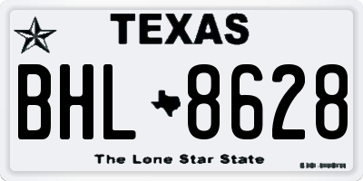 TX license plate BHL8628