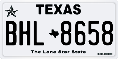 TX license plate BHL8658