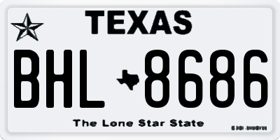 TX license plate BHL8686