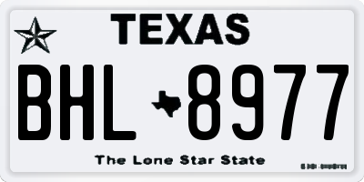 TX license plate BHL8977