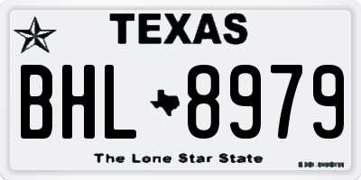 TX license plate BHL8979