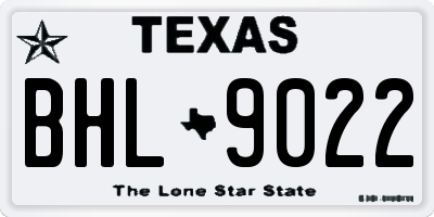 TX license plate BHL9022