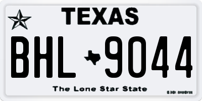 TX license plate BHL9044