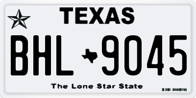 TX license plate BHL9045