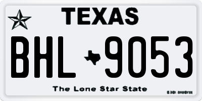 TX license plate BHL9053