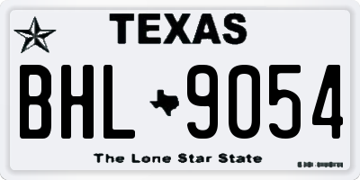 TX license plate BHL9054