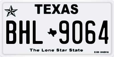 TX license plate BHL9064