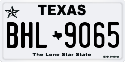 TX license plate BHL9065