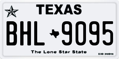 TX license plate BHL9095
