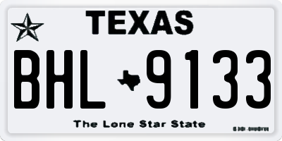 TX license plate BHL9133