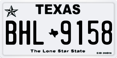 TX license plate BHL9158